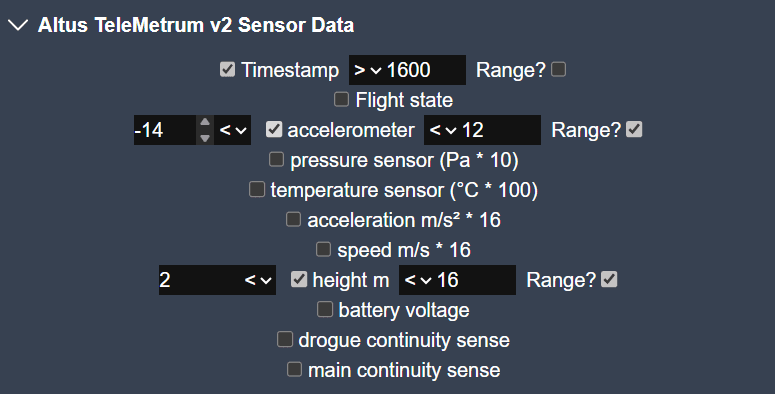 Indicator light settings modal in WINGS software